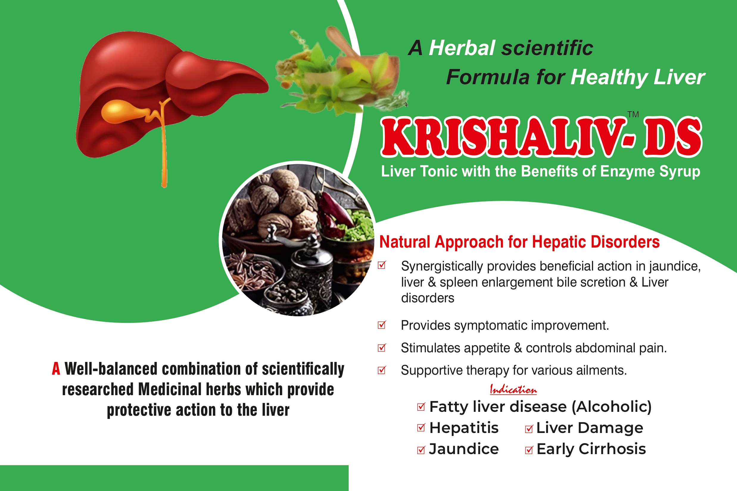 KRISHALIV-DS – Herbal Liver Tonic with Enzyme Benefits